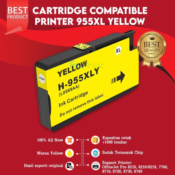 Cartridge HPC 955XL 955 XL Compatible Tinta Black Cyan Magenta Yellow