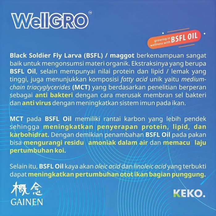 Pakan Koi Wellgro 2 Kg M Floating Makanan Ikan Koi