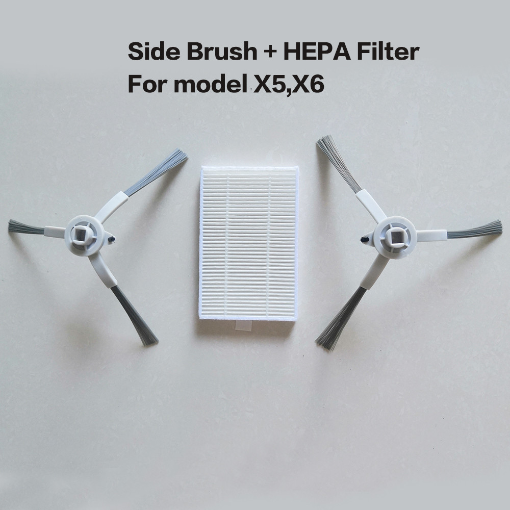 BEST PRICE Spareparts HEPA+SIDE BRUSH for ABIR X6 Robot Vacuum Cleaner