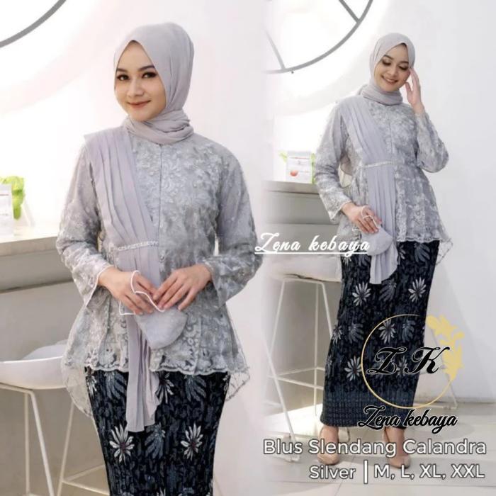 Kebaya Aurora Selendang Set Rok Prisket Batik Kebaya Wisuda Remaja Kebaya Lamaran Dress Kebaya