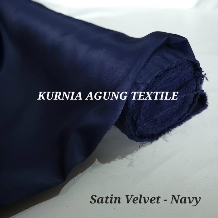 Kain Brokat / Brukat / Bordir / Lace Etnik Premium Motif Daisy warna NAVY Bahan Dress Kebaya Lamaran