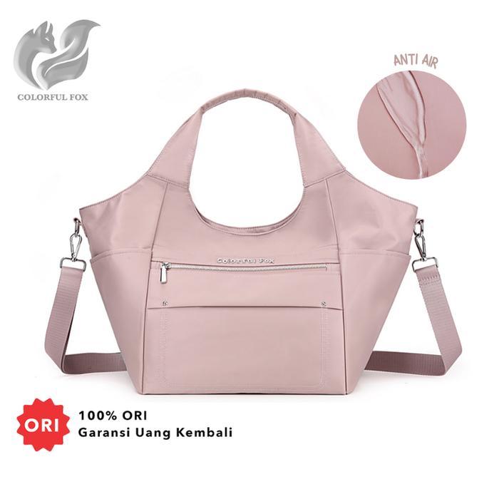 HRG DISKON Tas Bahu Wanita Totebag Kuliah Anti Air COLORFUL FOX 2377