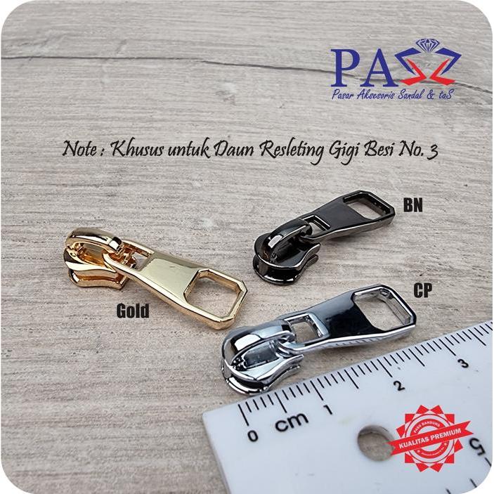 Kepala Resleting Besi Ukuran 3 TR16 (Premium Import)