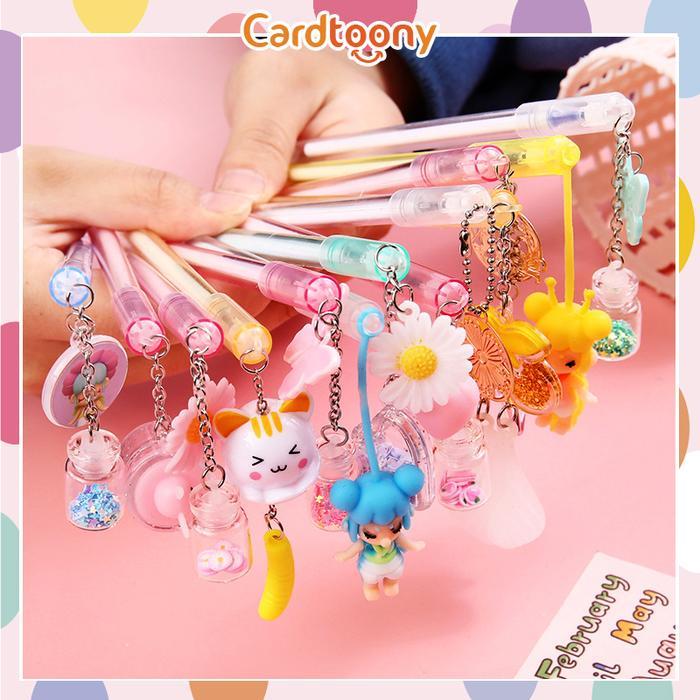 Pulpen Gantungan Botol Kelinci Fancy Gel Pen Pendant Gantung Pena Bolpen Bulpen Aesthetic