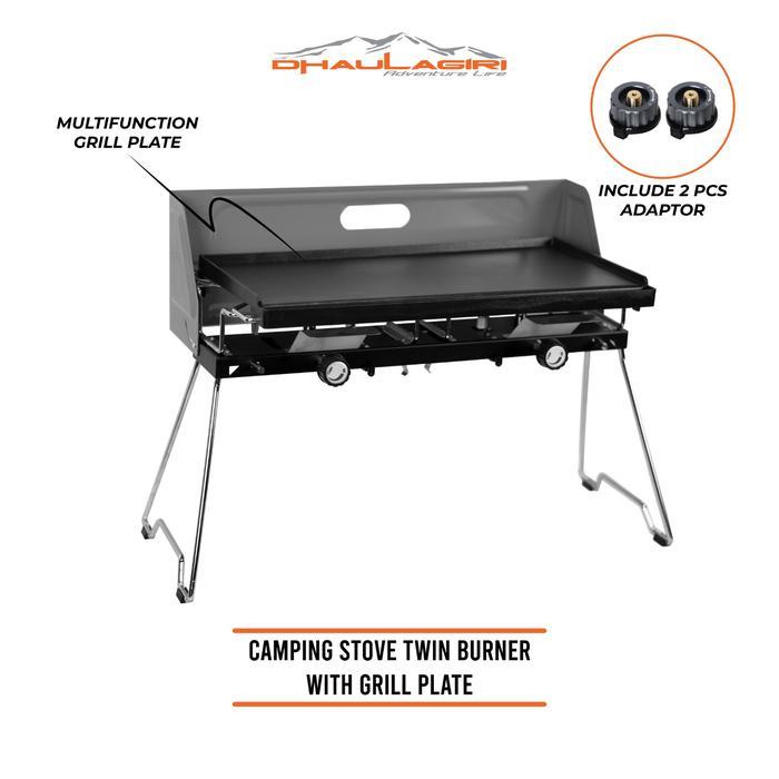 Dhaulagiri Camping Stove Twin Burner with Grill Plate
