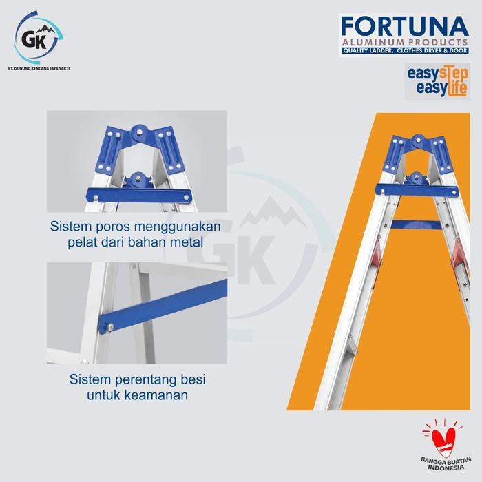 TANGGA LIPAT ALUMINIUM MERK FORTUNA TIPE ALASKA 200 CM / 2 M 13 STEP