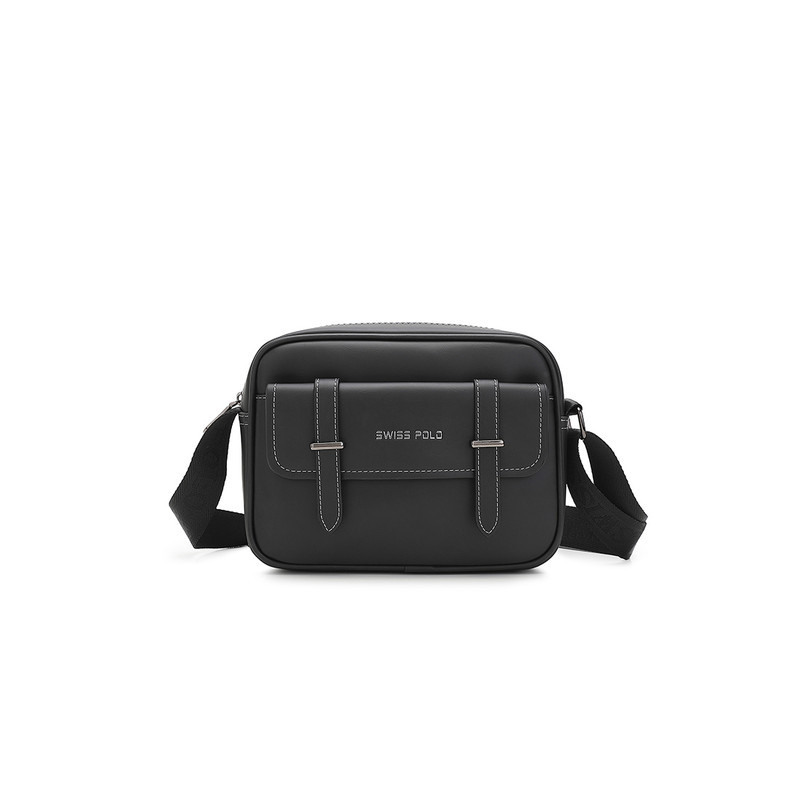 Swiss Polo Men's Sling Bag / Crossbody Bag (Tas Selempang Pria) - Hitam Pria