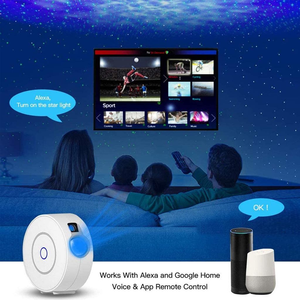 Tuya WiFi Smart Aurora Galaxy Star Projector Night Light Alexa Voice Control APP Control Star