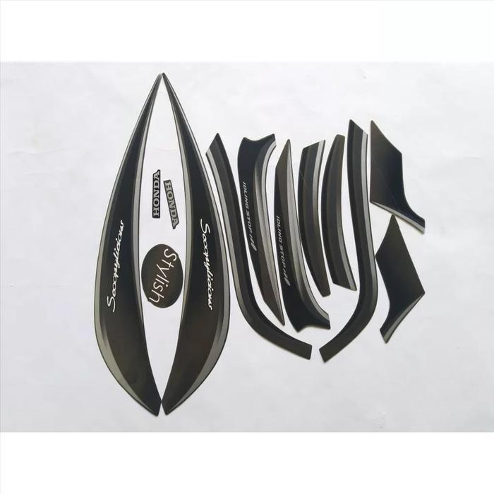 stiker striping honda scoopy stylish 2018 abu doff lis body original