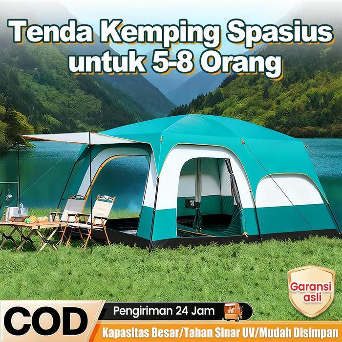 Large Capacity Spacious Field Tent Tenda Camping 5-8 Orang