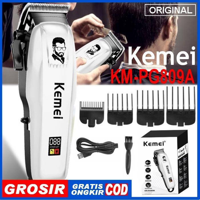DISKON PG809A KEMEI KM-PG809A Alat Cukur Rambut CAS Baterei LCD KM PG 809A