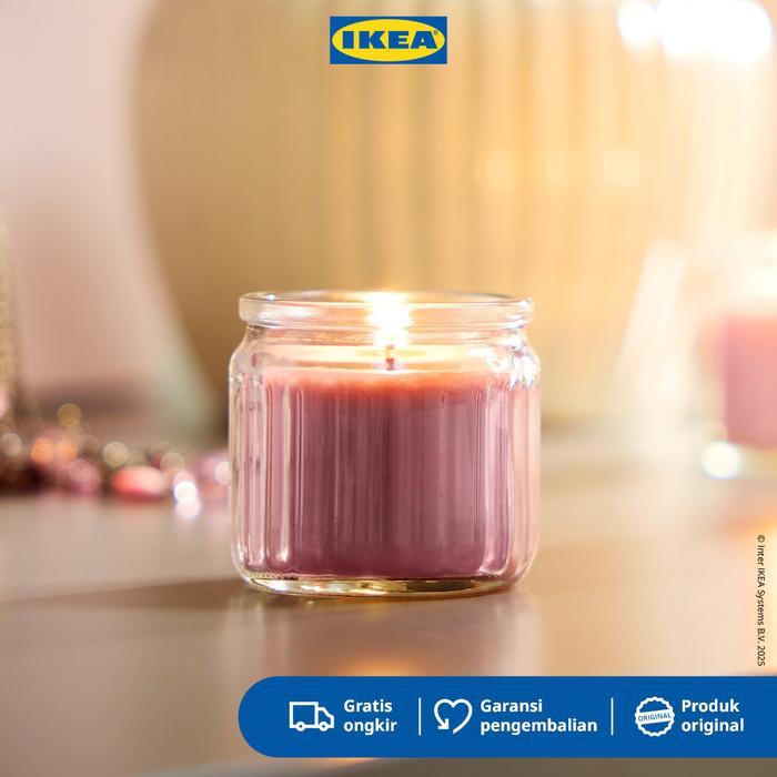 NEW IKEA HOKGOK Lilin Kecil Beraroma Buah Beri Merah Tahan 12 Jam Diskon