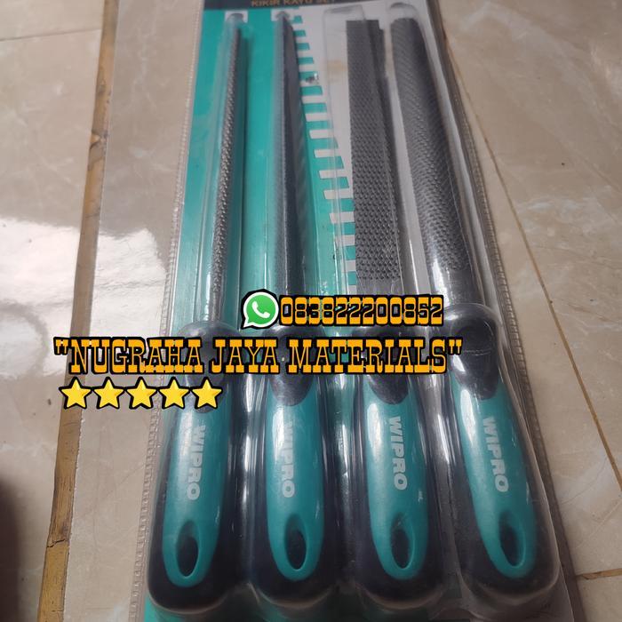 Kikir Kayu 8 Inch Wipro Wood File Set 4 Pcs Best Quality