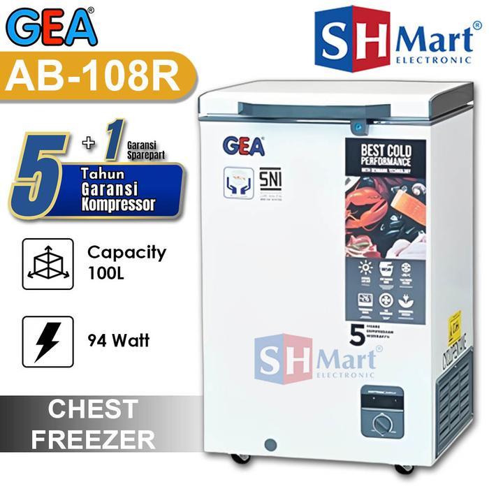 GEA FREEZER CHEST FREEZER AB 106 R - PUTIH - 100 LITER AB-106R (MEDAN)