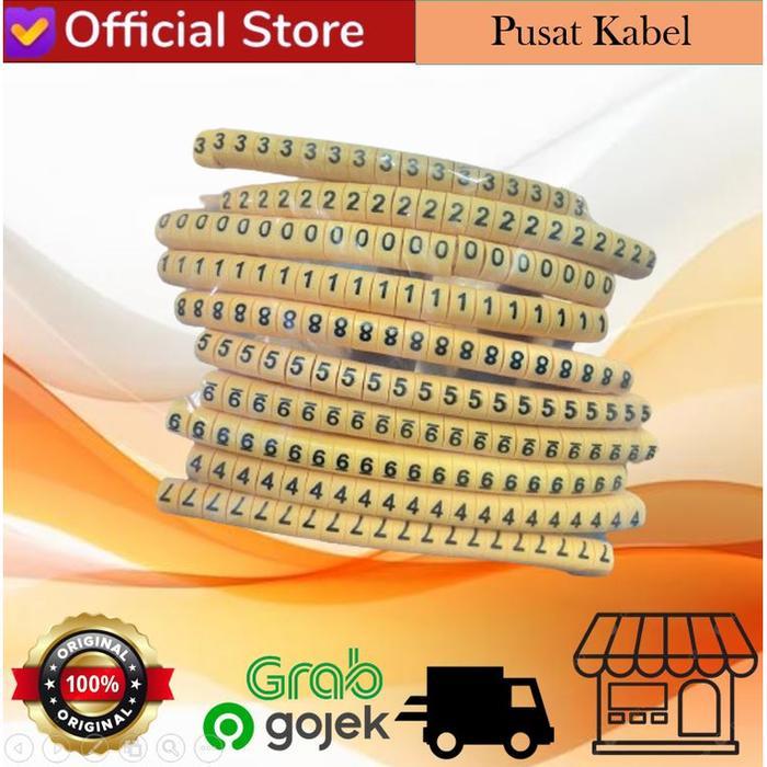LABEL MAKER ANGKA 0-9 / PENANDA KABEL COAXIAL / NOMORIN KABEL COAXIAL / Label Marker kabel Coaxial