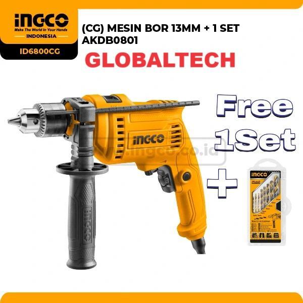 Ingco Id6800 Mesin Bor 13Mm Impact Drill 13Mm Ingco 680Watt
