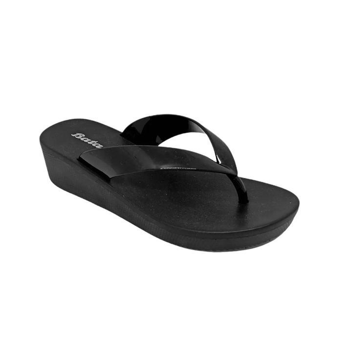 Bata Kiddora - Chris "Rubber" Sendal Jepit Wedges Wanita - Sandal Karet