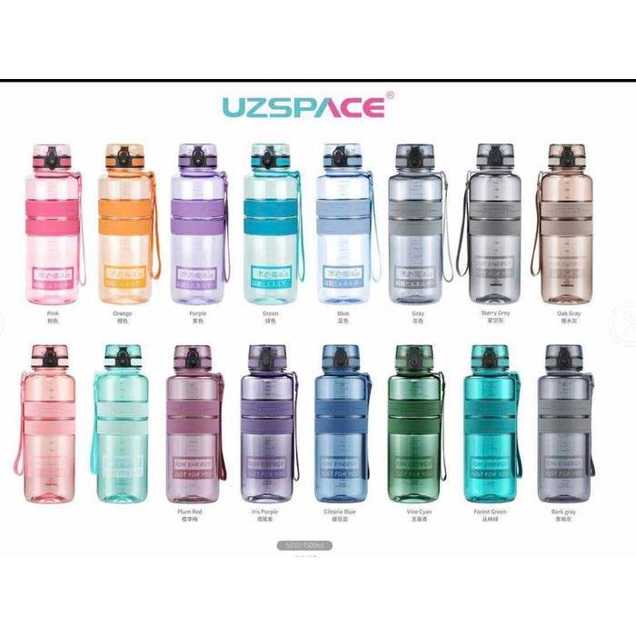 UZSPACE 5032 Botol Minum Olahraga Besar 1.5 Liter USA Tritan