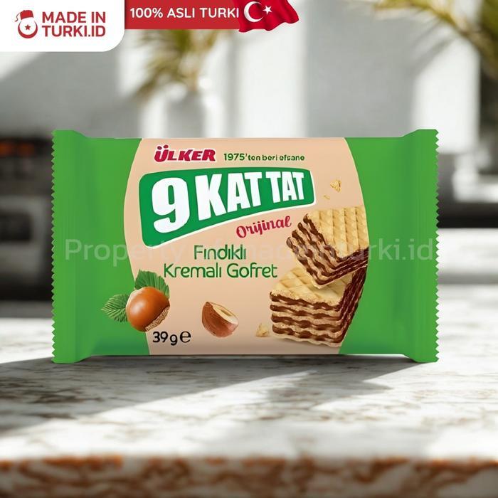 Ulker 9 KatTat Findikli Kremali Gofret 39gr Ulker Wafer Cream Rasa Hazelnut Turki 100% Original
