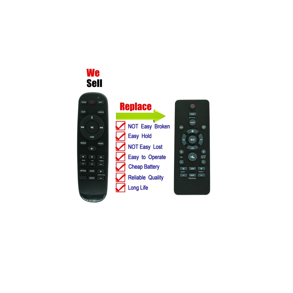 . Remote Control For Philips Htl1190B Htl1190B/05 Htl1170B/12 Htl1177B -