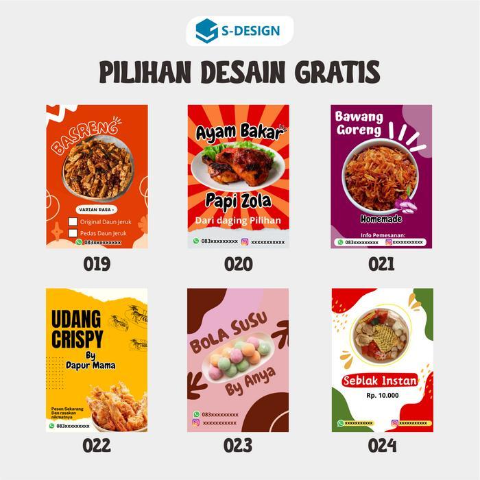 STIKER KUALITAS TERBAIK SNACK SDESAIN / STIKER SNACK / STIKER MAKANAN / STIKER LABEL / STICKER LABEL