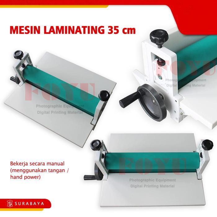 Mesin Laminating Cold Dingin Rangka Besi Lebar 35 Cm Roll