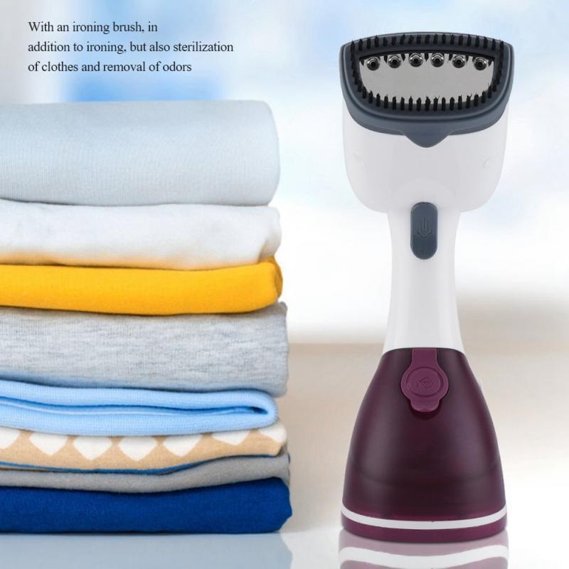 1200W Handhold Garment Steamer 250ml Water Tank With 2 Color Purple And Blue Flat Ironing Vertical