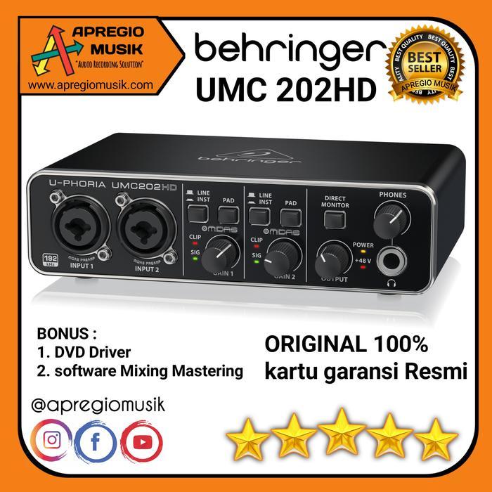 soundcard behringer umc 202 HD umc202hd umc 202hd