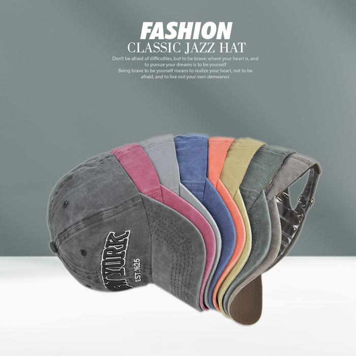 Topi Baseball NewYork EST 1625 Denim Fashion Outdoor Fashion