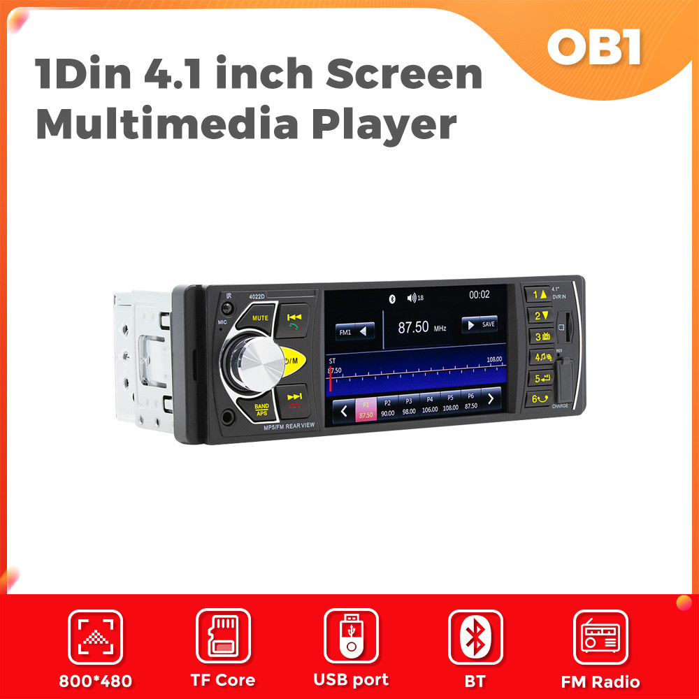 1Din MP5 Player Car Radio Universal Multimedia Video Player FM Stereo Receiver Support Bluetooth