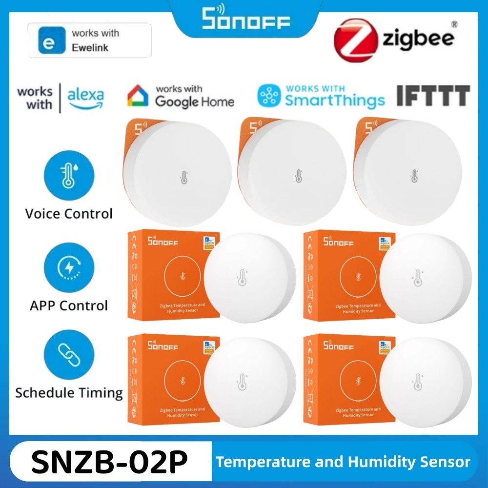SONOFF SNZB-02P SNZB 02P Zigbee Temperature and Humidity Sensor Sonoff ZB Bridge-P Smart Home