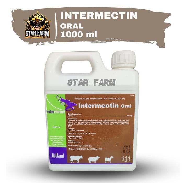 INTERMECTIN ORAL 1L OBAT KUTU CACING - STAR FARM
