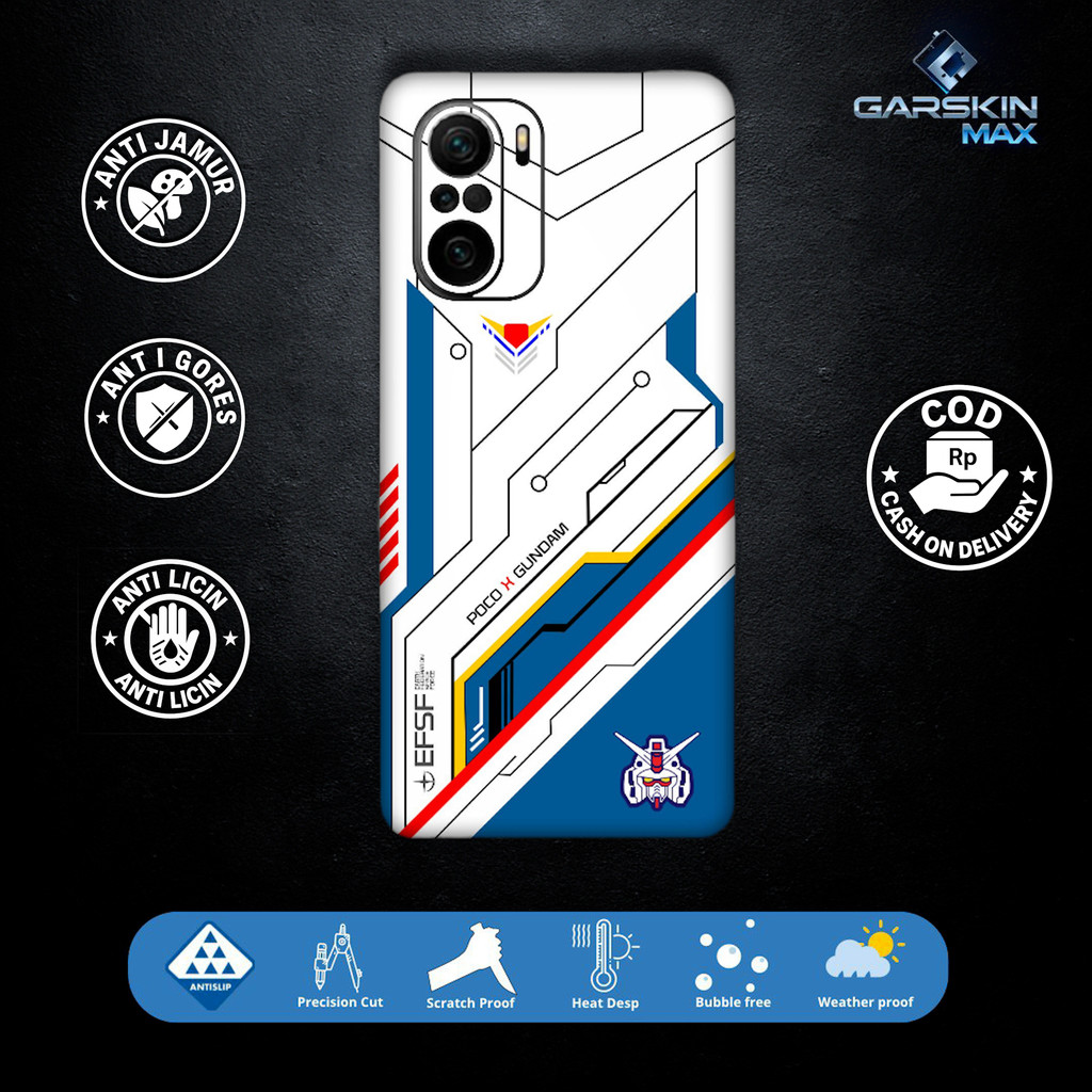 Garskin Skin POCO F3 Gundam V2 Fullbody / Backonly | Anti Gores | Bisa Custom | Kode - 300