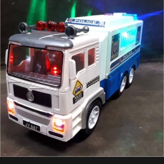 MAINAN MOBIL TRUCK POLISI TRUCK PEMADAM LAMPU DAN MUSIK Baterai Car Control Remote Toys