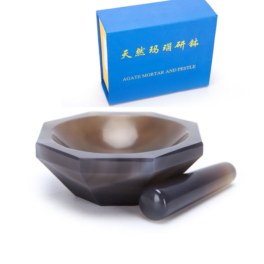 . Agate Mortar 40Mm~200Mm Natural Agate Mortar And Pestle Set For Lab -