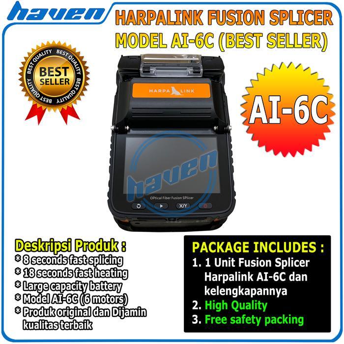 Fusion Splicer Ai6C Fiber Optic Fusion Splicer Ai-6C Original Ai6 New 6 Motor Harpalink / Ai6C