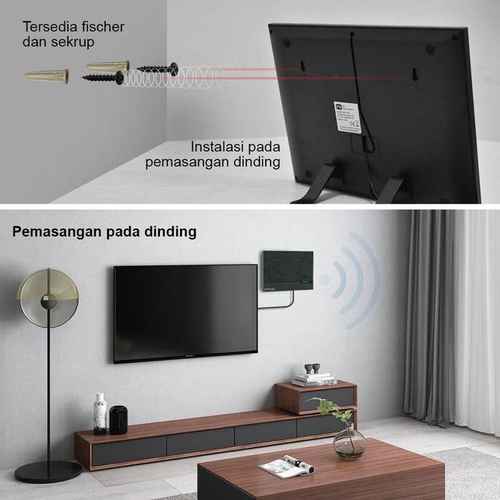 Terlaris Antena Tv Digital Indoor Dinding Dvbt2 Plus Booster Led Px Uda 7000A Antena Digital