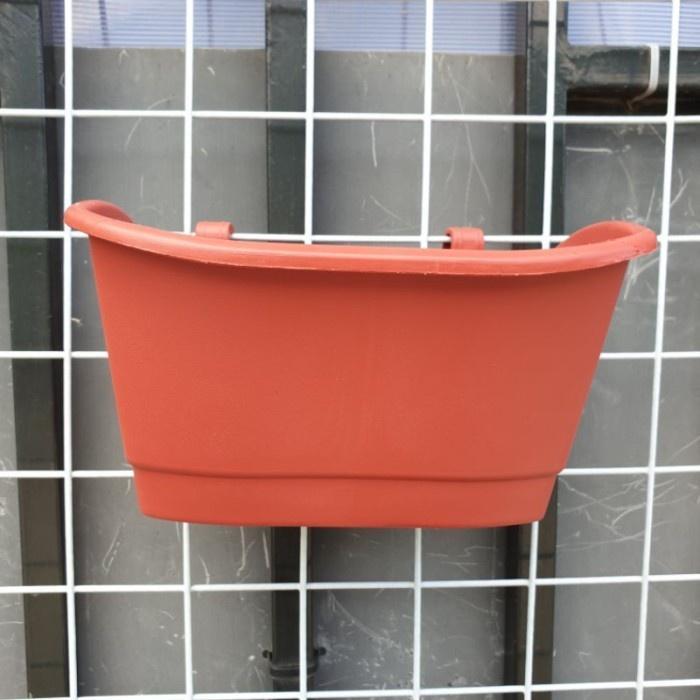 "New" POT CANTEL KOTAK TIP M PTB M Pot bunga Pot tempel Pot dinding cantol ram