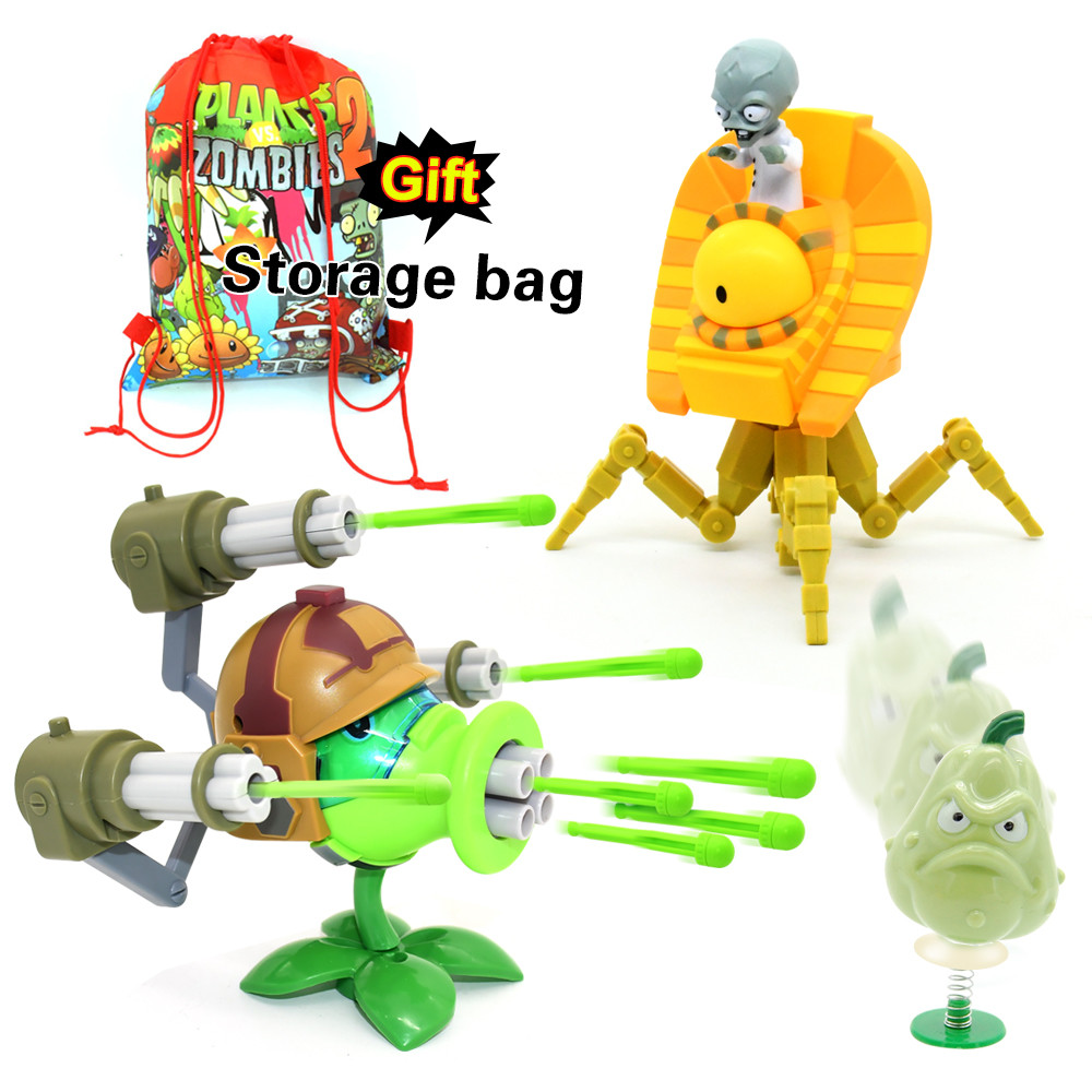 PLANTS VS ZOMBIES 2 Toys Full Set Gatling Pea Zombot Sphinx-inator Squash Boy Gifts Delivery Bag