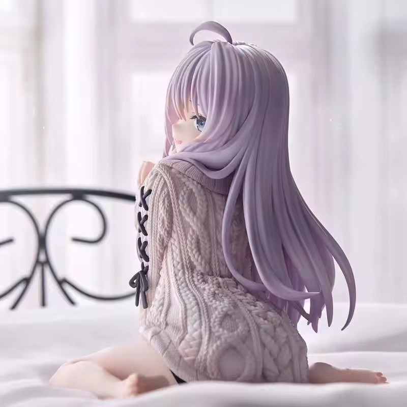 13cm The Journey of Elaina Anime Figure Knit Dress Witch Elaina Action Figure PVC Collection Model