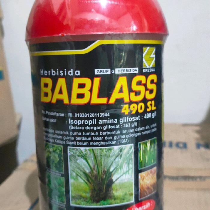 Herbisida BABLAS 490 SL Racun Rumput Liar Kemasan 1 Ltr Isopropil Amina Glifosat 100% untuk