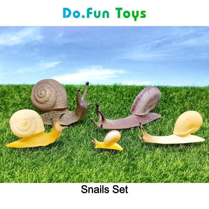 Snails Set Animal Figure / Miniatur Mainan Set Binatang Bekicot