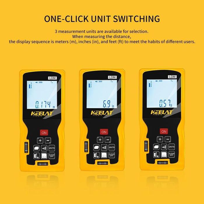 KEELAT 100M PENGINTAI LASER DIGITAL PENGUKUR JARAK LASER INFRAMERAH PENGUKUR JARAK LASER ELEKTRONIK