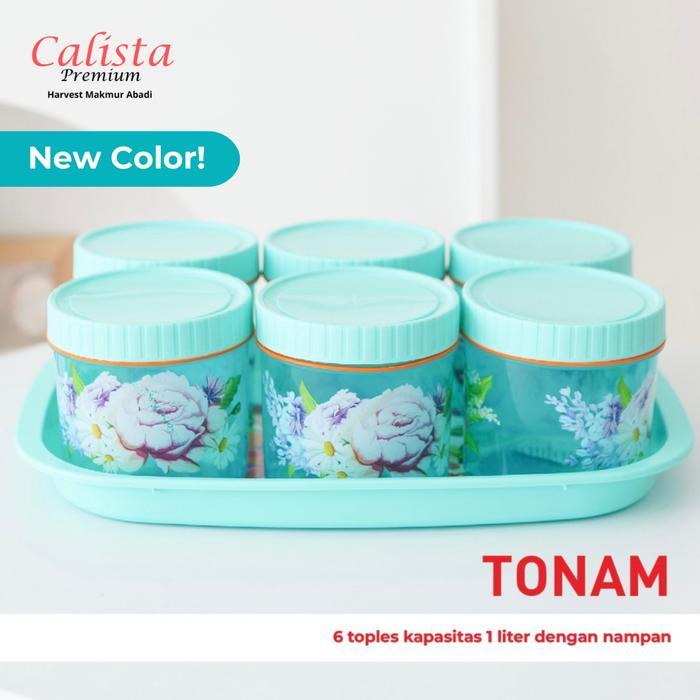 [CALISTA] TONAM SET - 6 PCS TOPLES PLASTIK + 1 NAMPAN SET