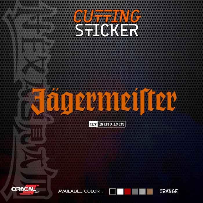 Cutting Sticker JAGERMEISTER Logo Stiker Cutting Logo JAGERMEISTER