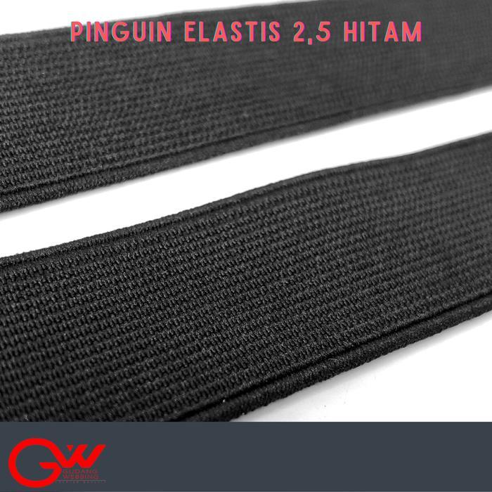 SALE KARET ELASTIS / TALI ELASTIS / WEBBING ELASTIS / PINGUIN ELASTIS 2,5CM Termurah