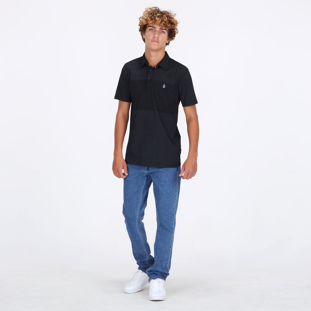 VOLCOM - MPL STRADLIN SHORT SLEEVE POLO BLACK