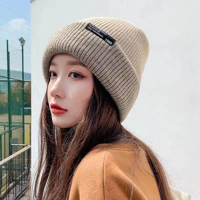 Topi Musim Dingin Rajut Kupluk Dewasa Pria Wanita Beanie