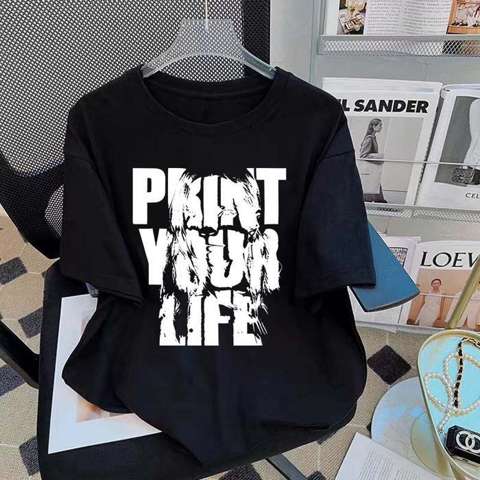 T Shirt Baju Kaos Distro Pria Wanita Streetwear Tebal Putih Terbaru Print Casual Fit Tee Polos