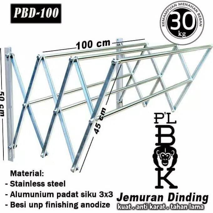 JEMURAN DINDING LIPAT STAINLESS/JEMURAN STAINLESS LIPAT